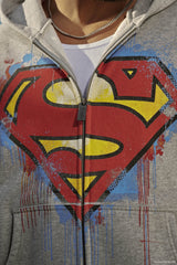 5011 - Superman Drip Zip-Ups