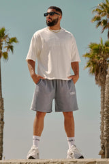 1058 - Vintage Striped Sweat Shorts