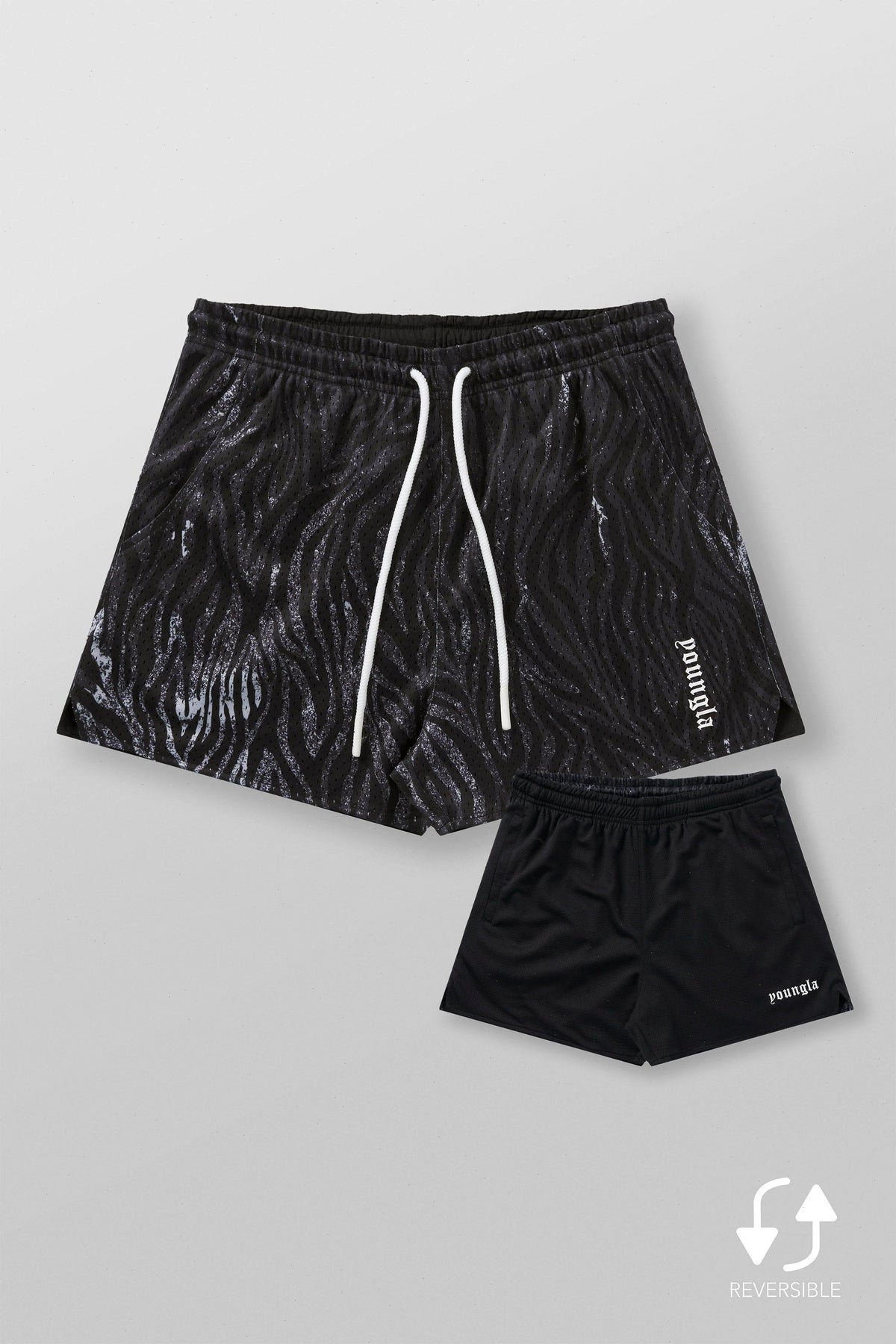 1128 - Animal Mesh Reversible Shorts